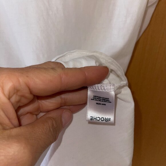 St. Roche Womens Tank Size Medium White Echo Padded Shoulder Pure Cotton - Picture 7 of 8